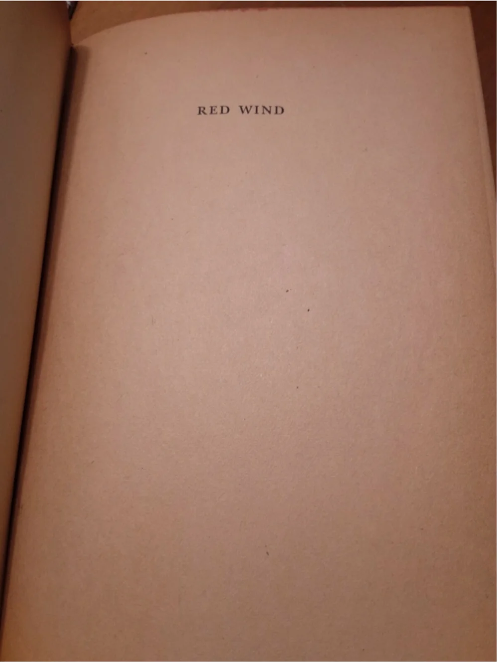 Red Wind: A Collection of Short Stories Raymond Chandler hardcover W/jacket